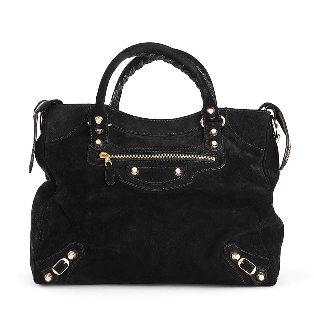 BALENCIAGA Handbag Giant 12 velo city in black calf leather