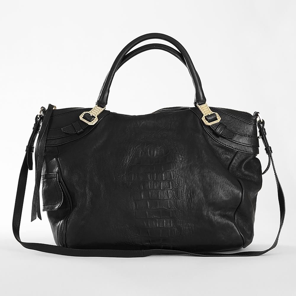 ROBERTO CAVALLI Large handbag in black leather