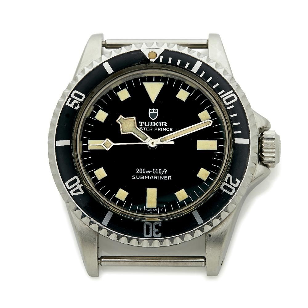 TUDOR OYSTER PRINCE SUBMARINER  SNOWFLAKES . REF. 7016/0 MARINE NATIONALE VERS 1968 Montre bracelet de plongée militaire en...