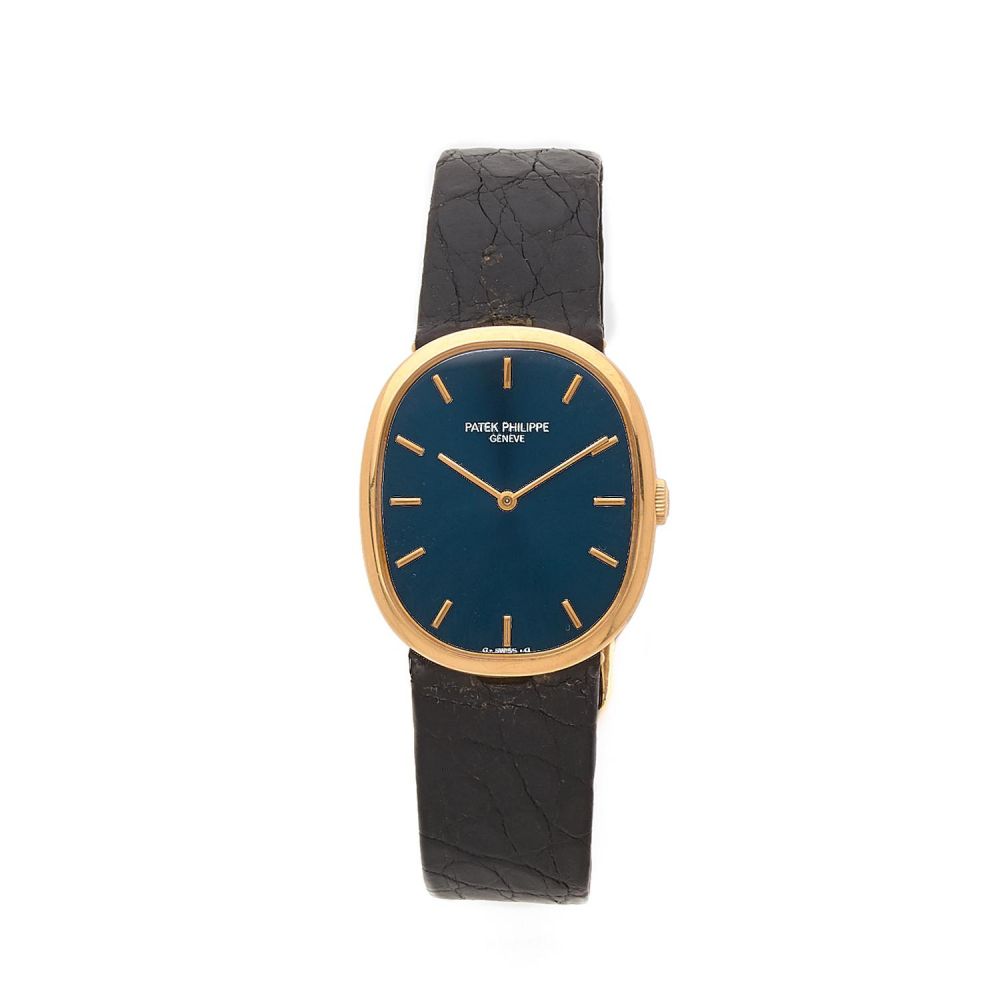 PATEK PHILIPPE ELLIPSE REF - 3848 A gold manual winding wristwatch by Patek Philippe, from the 70's.