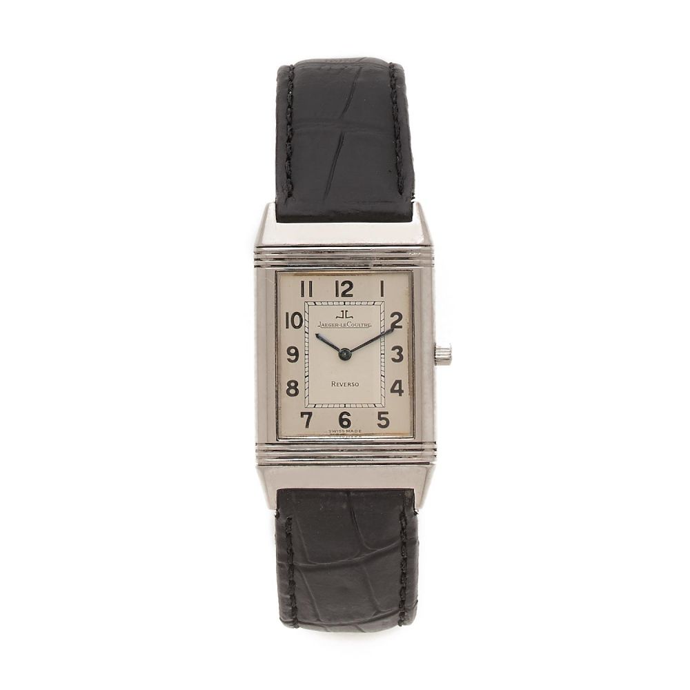 JAEGER LE COULTRE REVERSO CLASSIQUE. REF. 250.8.86. A stainless steel manual winding reversible wristwatch by Jaeger Lecoultre.