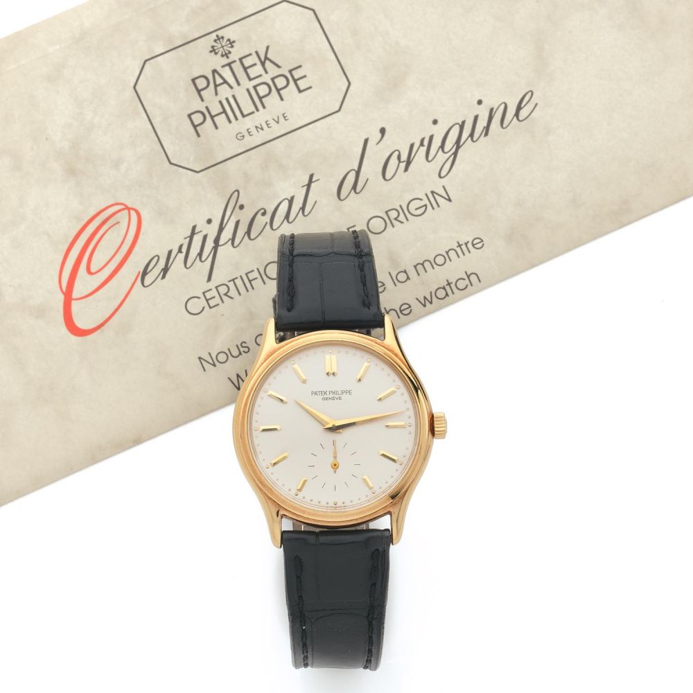 PATEK PHILIPPE CALATRAVA. réf. 3923 Vendue le 3 juillet 1993 A gold manual winding wristwatch by Patek Philippe, circa 1993.