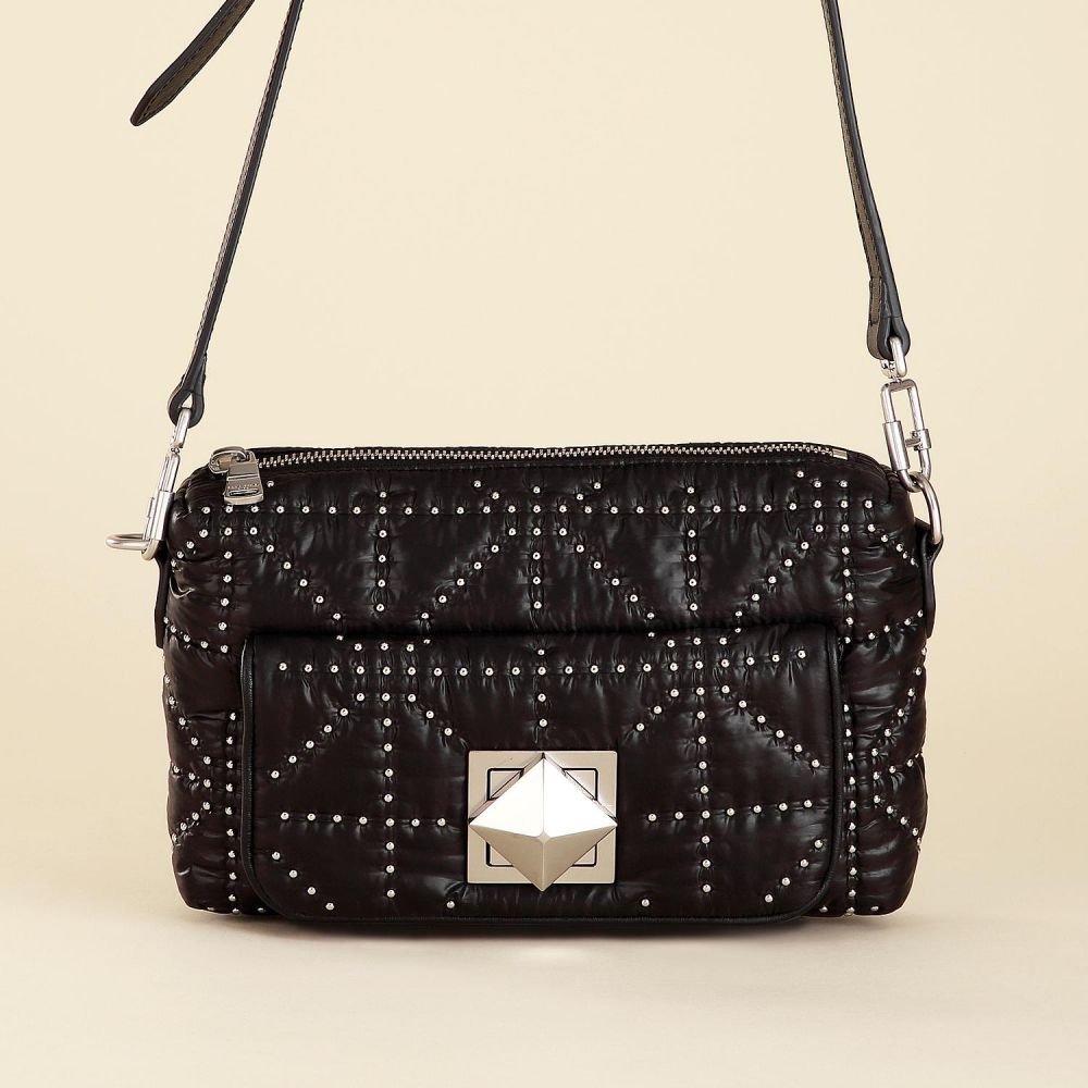 SONIA RYKIEL Copain handbag in black quilted canvas