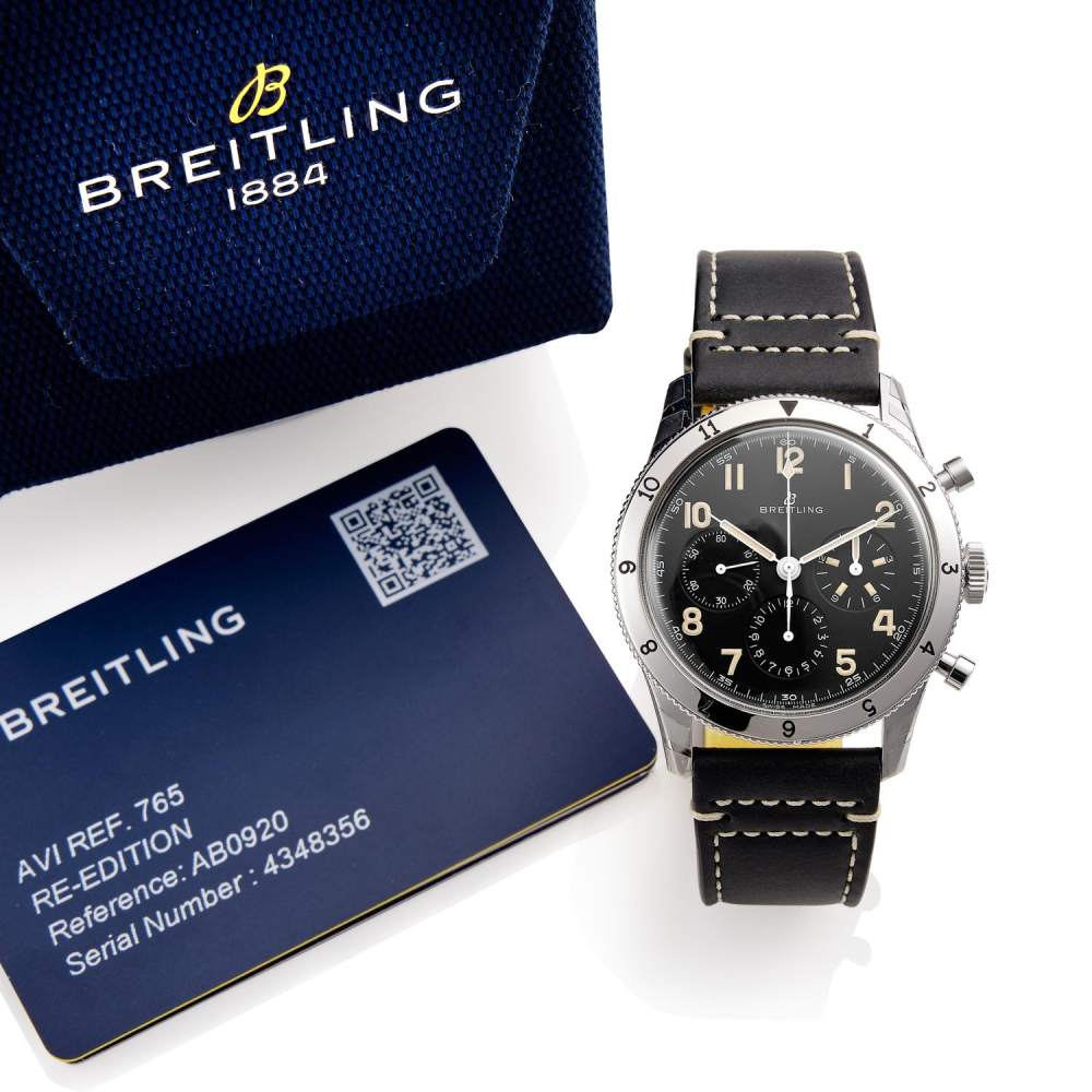 BREITLING AVIATOR 8. RE-EDITION CO-PILOT 1953. AVI. REF.765. REF. AB0920131B1X1. ANNEES 2020 Montre Bracelet En Acier Sur Cuir...